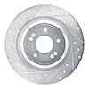 631-21051L Drilled/Slotted Brake Rotor [Silver], Fits Select Kia/Hyundai/Genesis, Position: Rear Left - image 1