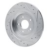 631-21051L Drilled/Slotted Brake Rotor [Silver], Fits Select Kia/Hyundai/Genesis, Position: Rear Left - image 4