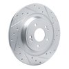 631-21054R Drilled/Slotted Brake Rotor [Silver], Fits Select Kia/Hyundai/Genesis, Position: Rear Right - image 2