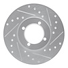 631-22001R Drilled/Slotted Brake Rotor [Silver], 1974-1979 Multiple Makes/Models, Position: Front Right