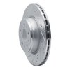 631-26002L Drilled/Slotted Brake Rotor [Silver], Fits Select Tesla, Position: Front Left - image 2