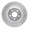631-26003R Drilled/Slotted Brake Rotor [Silver], Fits Select Tesla, Position: Rear Right - image 1