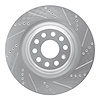 631-26006R Drilled/Slotted Brake Rotor [Silver], 2012-2021 Tesla, Position: Rear Right - image 1