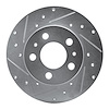 631-27000R Drilled/Slotted Brake Rotor [Silver], 1967-1972 Volvo, Position: Front Right - image 1