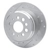 631-27001L Drilled/Slotted Brake Rotor [Silver], 1967-1974 Volvo, Position: Rear Left - image 2