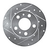 631-27003L Drilled/Slotted Brake Rotor [Silver], 1975-1987 Volvo, Position: Front Left - image 1