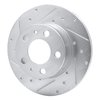 631-27003L Drilled/Slotted Brake Rotor [Silver], 1975-1987 Volvo, Position: Front Left - image 2