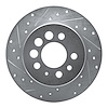631-27006L Drilled/Slotted Brake Rotor [Silver], 1974-1997 Volvo, Position: Rear Left - image 1
