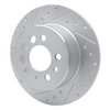631-27006L Drilled/Slotted Brake Rotor [Silver], 1974-1997 Volvo, Position: Rear Left - image 2