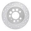 631-27006R Drilled/Slotted Brake Rotor [Silver], 1974-1997 Volvo, Position: Rear Right - image 1