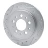 631-27014L Drilled/Slotted Brake Rotor [Silver], 1988-1994 Volvo, Position: Rear Left - image 2