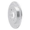 631-27014R Drilled/Slotted Brake Rotor [Silver], 1988-1994 Volvo, Position: Rear Right - image 2