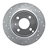 631-27017L Drilled/Slotted Brake Rotor [Silver], 1993-1995 Volvo, Position: Rear Left - image 1