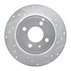 631-27017R Drilled/Slotted Brake Rotor [Silver], 1993-1995 Volvo, Position: Rear Right - image 1