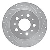 631-27020R Drilled/Slotted Brake Rotor [Silver], 1995-1997 Volvo, Position: Rear Right - image 1