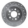 631-27021L Drilled/Slotted Brake Rotor [Silver], 1997-1998 Volvo, Position: Rear Left - image 1