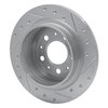 631-27021L Drilled/Slotted Brake Rotor [Silver], 1997-1998 Volvo, Position: Rear Left - image 4