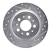 631-27024R Drilled/Slotted Brake Rotor [Silver], 1999-2009 Volvo, Position: Rear Right - image 1