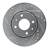 631-27026L Drilled/Slotted Brake Rotor [Silver], 2000-2004 Volvo, Position: Front Left - image 1