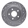 631-27033R Drilled/Slotted Brake Rotor [Silver], 2004-2013 Volvo, Position: Rear Right - image 1
