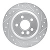 631-27035R Drilled/Slotted Brake Rotor [Silver], 2007-2018 Volvo, Position: Rear Right - image 1