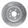 631-27037L Drilled/Slotted Brake Rotor [Silver], 2007-2015 Volvo, Position: Rear Left - image 4
