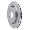 631-27037R Drilled/Slotted Brake Rotor [Silver], 2007-2015 Volvo, Position: Rear Right - image 1