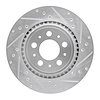 631-27039R Drilled/Slotted Brake Rotor [Silver], 2003-2014 Volvo, Position: Rear Right - image 1