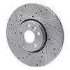 631-27043L Drilled/Slotted Brake Rotor [Silver], 2010-2016 Volvo, Position: Front Left - image 2