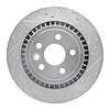 631-27044R Drilled/Slotted Brake Rotor [Silver], 2010-2017 Volvo, Position: Rear Right - image 1