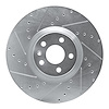 631-27051L Drilled/Slotted Brake Rotor [Silver], Fits Select Multiple Makes/Models, Position: Front Left