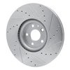 631-27051L Drilled/Slotted Brake Rotor [Silver], Fits Select Multiple Makes/Models, Position: Front Left - image 4