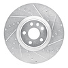 631-27051R Drilled/Slotted Brake Rotor [Silver], Fits Select Multiple Makes/Models, Position: Front Right