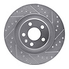 631-27052R Drilled/Slotted Brake Rotor [Silver], Fits Select Volvo, Position: Rear Right - image 1