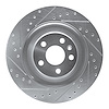 631-27054L Drilled/Slotted Brake Rotor [Silver], Fits Select Multiple Makes/Models, Position: Rear Left - image 1