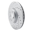 631-27059L Drilled/Slotted Brake Rotor [Silver], Fits Select Volvo, Position: Front Left - image 2
