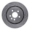 631-27060R Drilled/Slotted Brake Rotor [Silver], 2008-2018 Volvo, Position: Rear Right - image 1