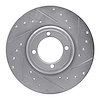 631-28000R Drilled/Slotted Brake Rotor [Silver], 1969-1989 Peugeot, Position: Front Right - image 1
