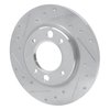 631-28002L Drilled/Slotted Brake Rotor [Silver], 1971-1989 Peugeot, Position: Rear Left - image 2
