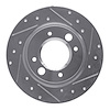 631-28002R Drilled/Slotted Brake Rotor [Silver], 1971-1989 Peugeot, Position: Rear Right