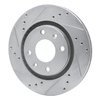 631-28003L Drilled/Slotted Brake Rotor [Silver], 1989-1991 Peugeot, Position: Front Left - image 2