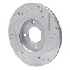 631-28003L Drilled/Slotted Brake Rotor [Silver], 1989-1991 Peugeot, Position: Front Left - image 4