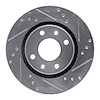 631-28003R Drilled/Slotted Brake Rotor [Silver], 1989-1991 Peugeot, Position: Front Right - image 1