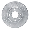 631-28004L Drilled/Slotted Brake Rotor [Silver], 1989-1991 Peugeot, Position: Front Left - image 1