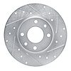 631-28004R Drilled/Slotted Brake Rotor [Silver], 1989-1991 Peugeot, Position: Front Right - image 1