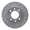 631-28005L Drilled/Slotted Brake Rotor [Silver], 1989-1991 Peugeot, Position: Rear Left - image 1