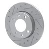 631-28005L Drilled/Slotted Brake Rotor [Silver], 1989-1991 Peugeot, Position: Rear Left - image 2