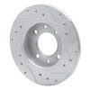 631-28005L Drilled/Slotted Brake Rotor [Silver], 1989-1991 Peugeot, Position: Rear Left - image 4
