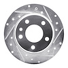 631-31010R Drilled/Slotted Brake Rotor [Silver], 1978-1981 BMW, Position: Rear Right - image 1
