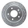 631-31015L Drilled/Slotted Brake Rotor [Silver], 1982-1989 BMW, Position: Rear Left - image 1